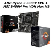 AMD Ryzen 3 3300X CPU + Msi B450 M Pro VDH MAX MB Bundle
